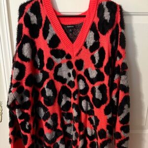 Torrid Orange Cheeta Print Sweater